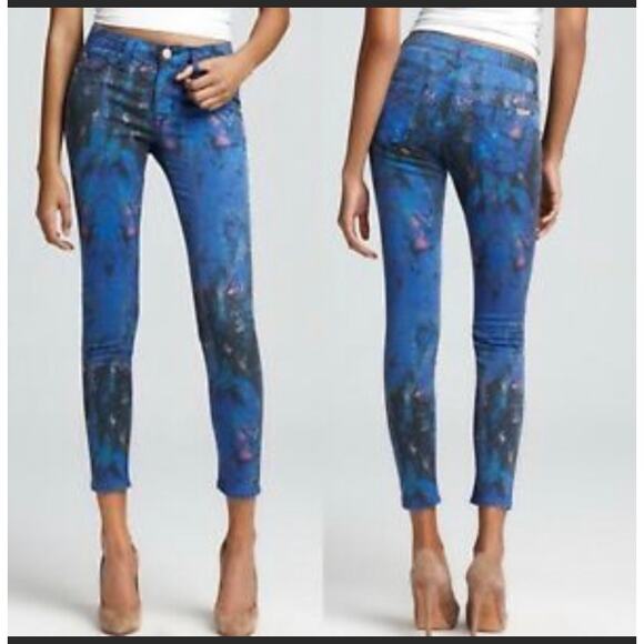 Hudson Jeans Tie-Dye Nico Nebula Midrise Super Skinny Jeans - Picture 1 of 6
